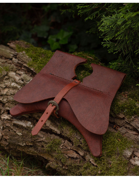 Pochete medieval Calvert em marrom...