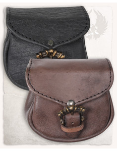 Bolsa medieval León, tipo bolsa de cintura na cor marrom... 2