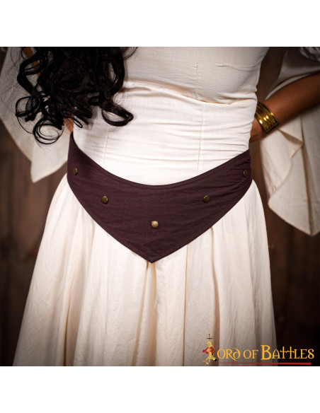 Vestido medieval de algodão leve,...