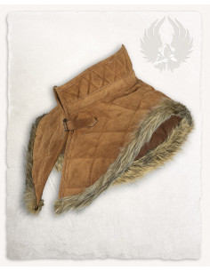 Gorge medieval Nimue em camurça - Castanho Claro 2