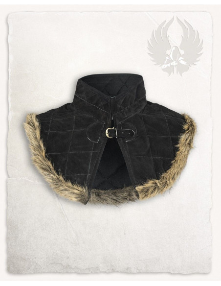 Gorge medieval Nimue em camurça - Preto