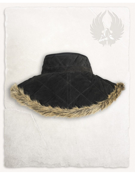 Gorge medieval Nimue em camurça - Preto