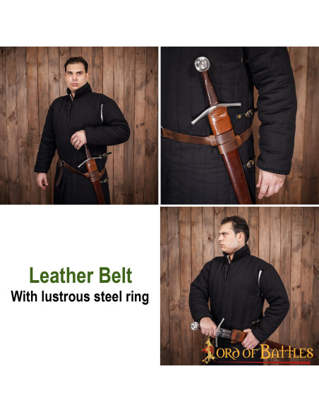 Cinto Espada de Couro Marrom