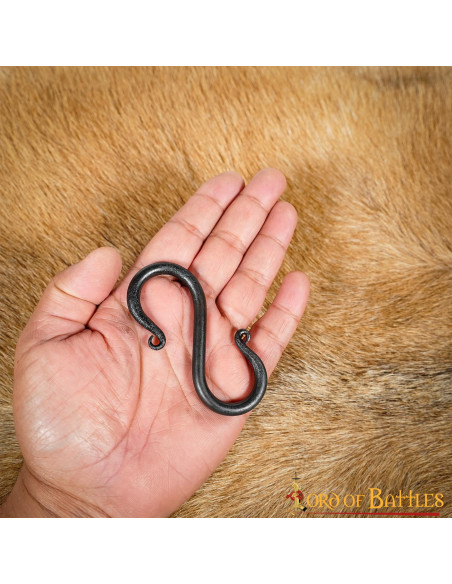 Conjunto de 5 ganchos S em ferro forjado