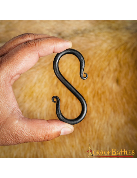 Conjunto de 5 ganchos S em ferro forjado