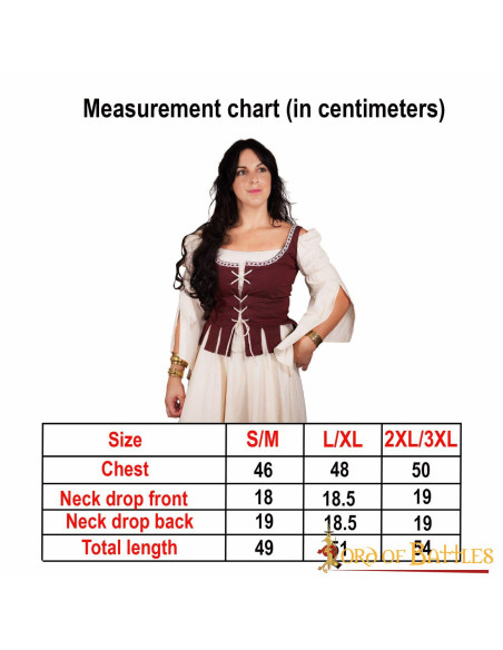 Corpete de algodão Medieval Maiden...