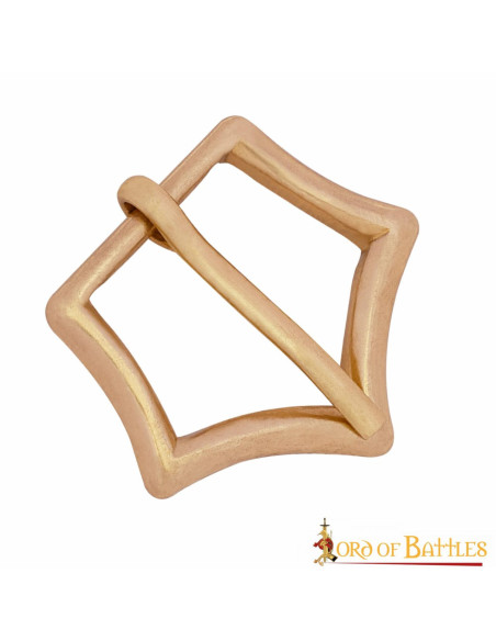 Fivela de coroa pentágono em latão...