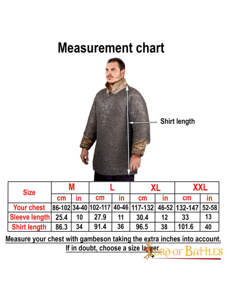 Cota de malha de mangas compridas com...