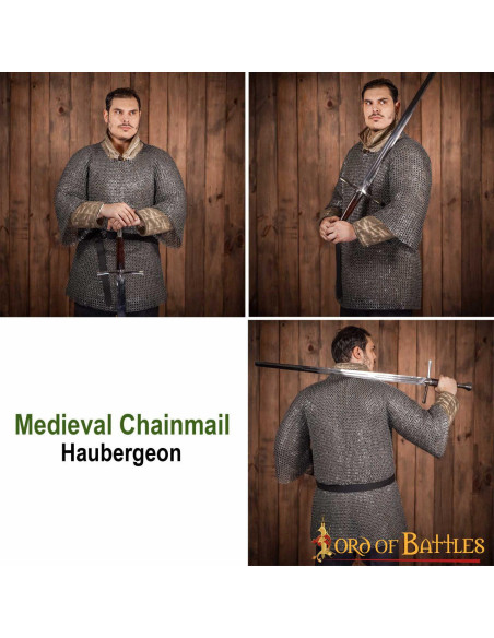 Cota de malha de mangas compridas com...