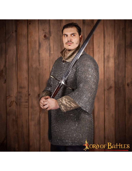 Cota de malha de mangas compridas com...