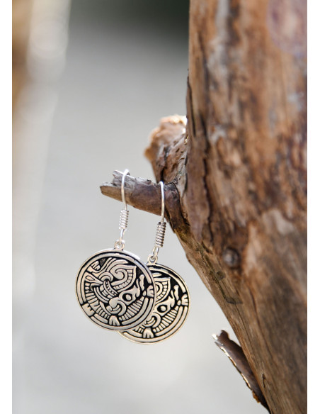 Brincos Viking em latão prateado