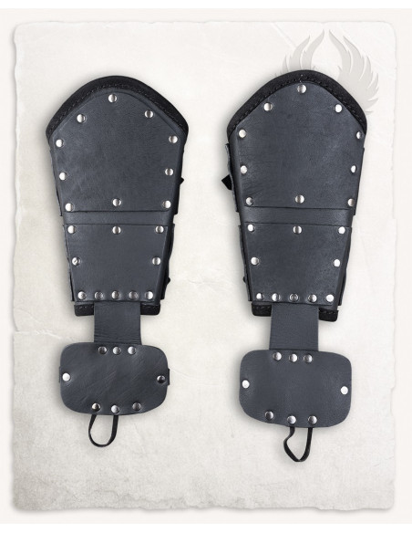 Quintus Roman Braçadeiras em Couro Preto