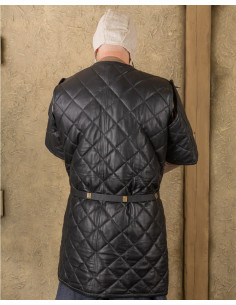 Haldur Medieval Gambeson em preto 2