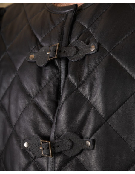Haldur Medieval Gambeson em preto