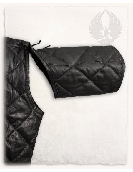 Haldur Medieval Gambeson em preto