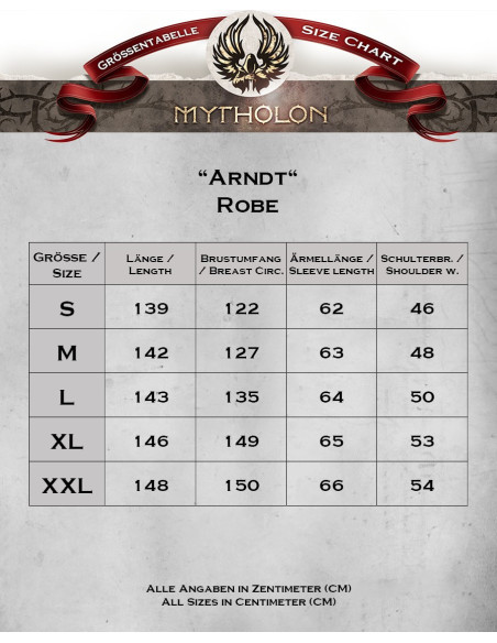 Túnica medieval Arndt em marrom