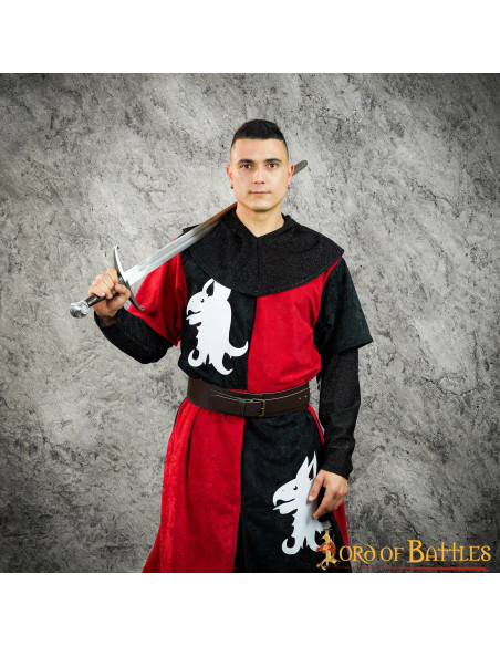 Tabardo medieval esquartejado dragão...