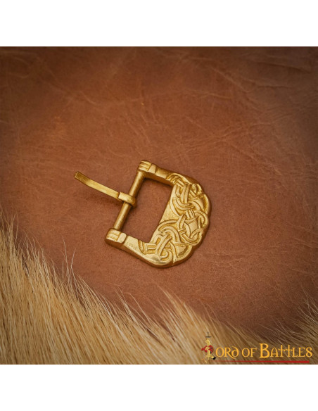 Fivela Viking de latão maciço com nós...