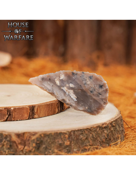 Ponta de flecha de sílex marrom...