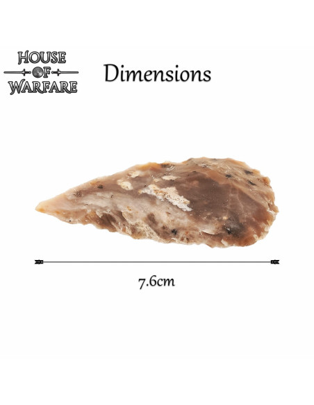 Ponta de flecha de sílex marrom...