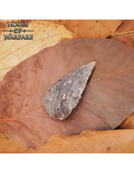 Ponta de flecha de sílex marrom...