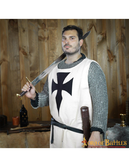 Tabardo medieval de algodão do...