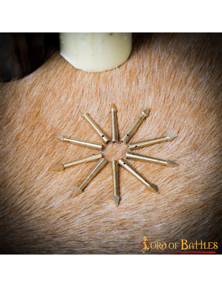 Conjunto de 10 presilhas de latão...