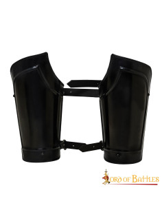 Braçadeiras de fantasia medievais, aço preto