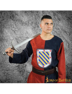 Escudo heráldico de duas cores tabardo medieval