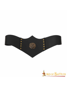 Cinto de couro Royal Huntress, couro preto
