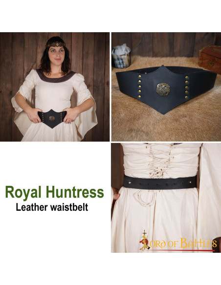 Cinto de couro Royal Huntress, couro...