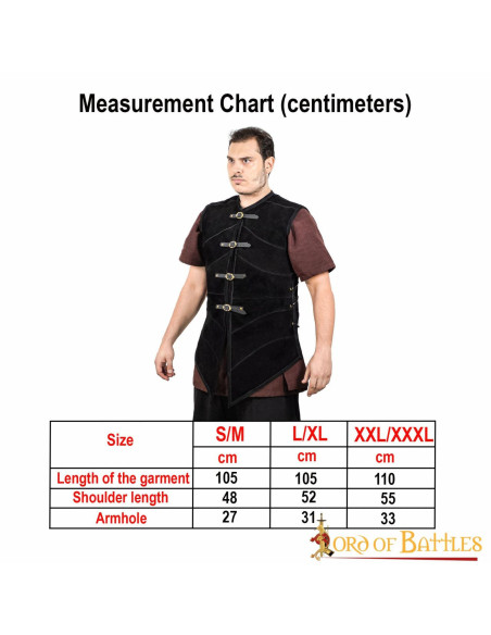 Colete de camurça pirata Seven Seas