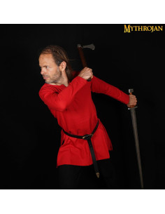 Túnica vermelha medieval para crianças modelo Raider 2