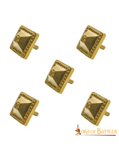 Conjunto de 5 tachas decorativas de latão para roupa ou...