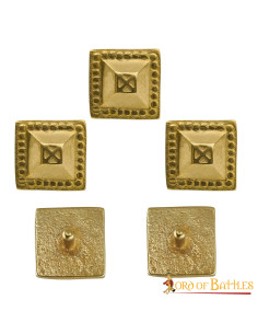 Conjunto de 5 tachas decorativas de latão para roupa ou... 2