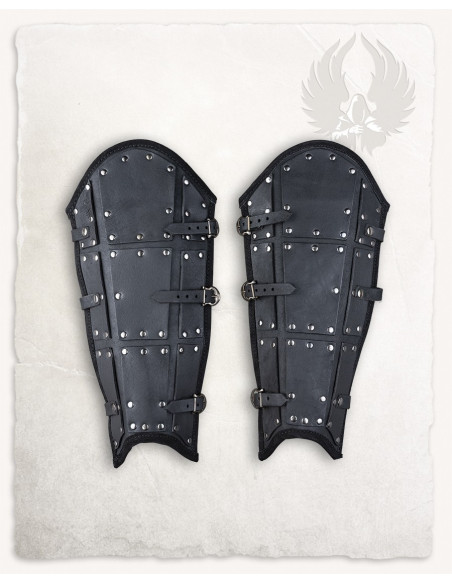 Grevas superiores em couro preto...