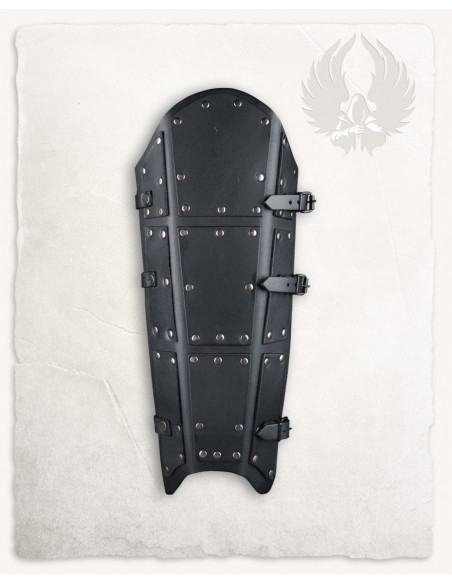 Grevas de couro preto modelos Quintus