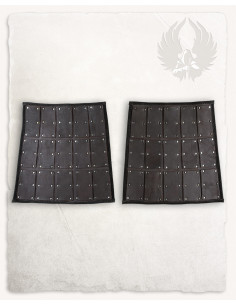 Caixas laterais em couro marrom, modelo Quintus