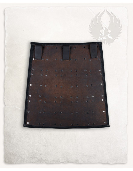 Caixas laterais em couro marrom,...