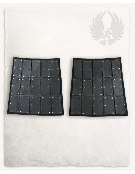 Caixas laterais em couro preto,...