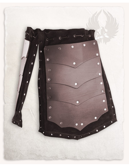 Caixas frontais em couro marrom,...