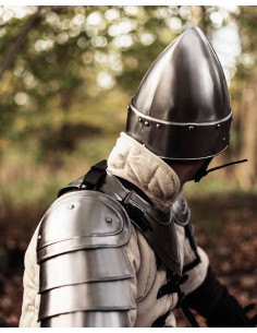 Capacete normando com nariz modelo Eindal, aço polido 2