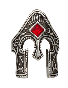 Anel de aço envelhecido para capacete romano