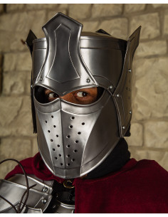 Capacete Rei Medieval com Coroa modelo Kaldor, acabamento...