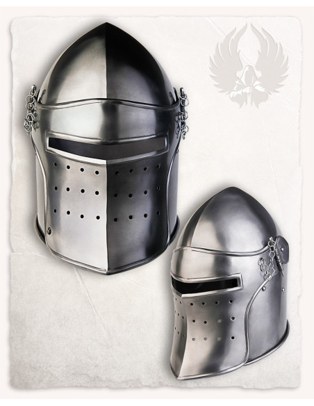 Lavatório em aço polido com viseira...