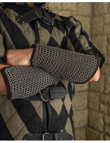 Pulseiras de cota de malha em aço,...