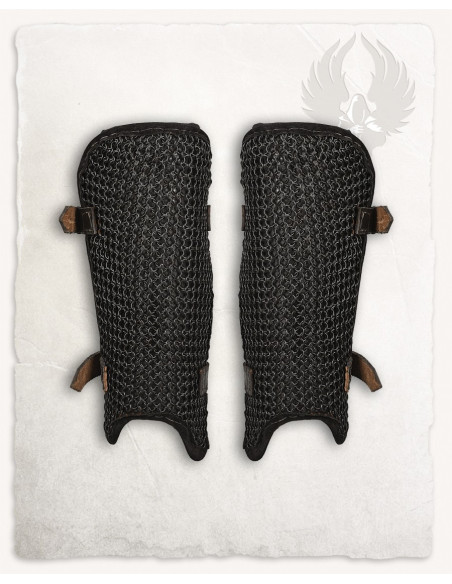 Grevas de cota de malha de aço...