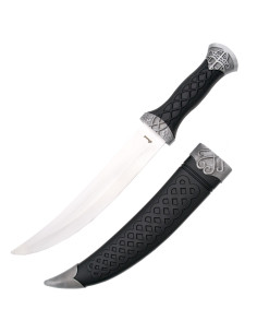 Adaga árabe curva com bainha (36,5 cm.)