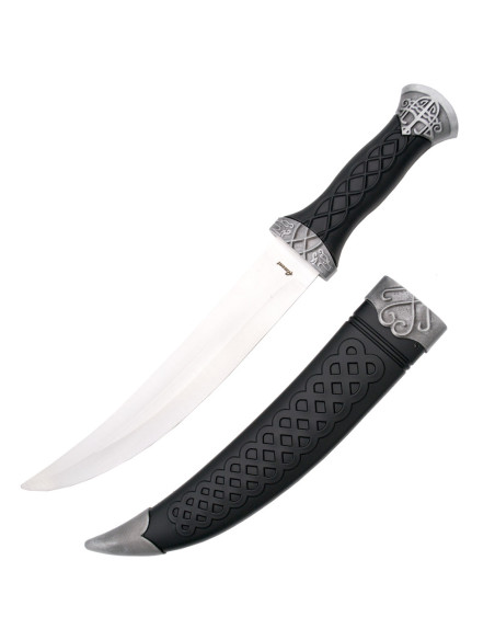 Adaga árabe curva com bainha (36,5 cm.)