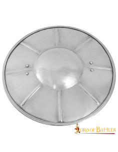 Broquel de aço medieval funcional (30,4 cm.)